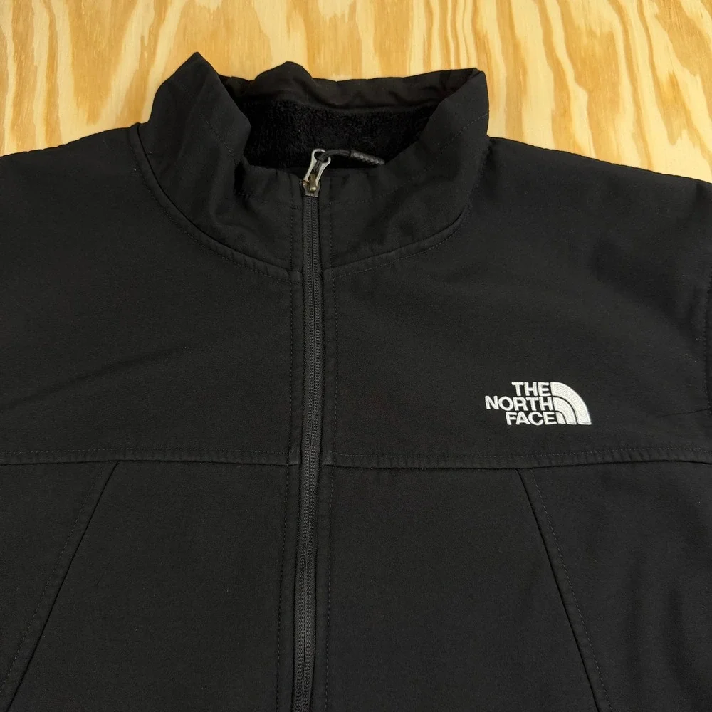 The North Face WindWall Softshell Jacket Mens XXL Black Fleece Lined Full Zip
